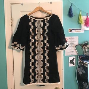 Nanette Lepore Embroidered Black and White Dress